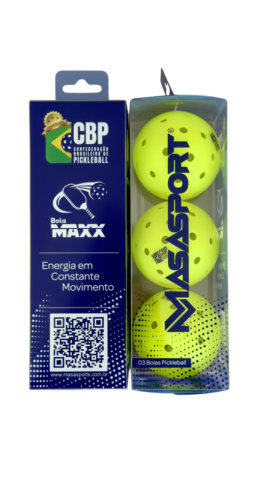 Bola de Pickleball MASASPORT CBP - Caixa com 3 unidades
