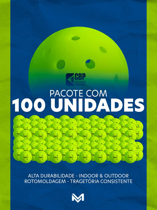 Bola de Pickleball MASASPORT CBP - Caixa com 100 unidades