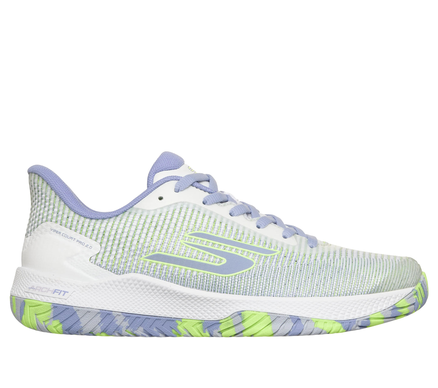 Tênis Skechers Viper Court Pro 2.0 Feminino - Branco+Lilás