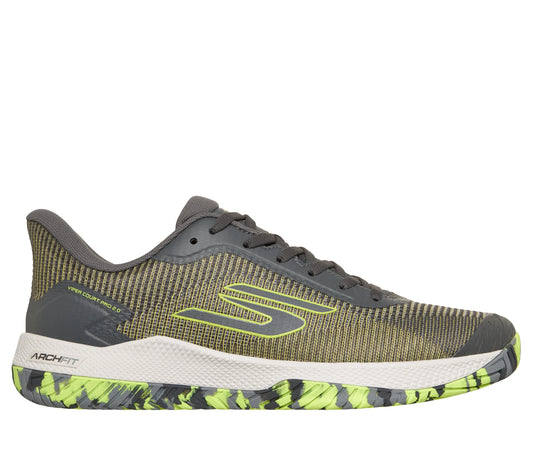 Tênis Skechers Viper Court Pro 2.0 Cinza e Amarelo Masculino - Cinza+Amarelo