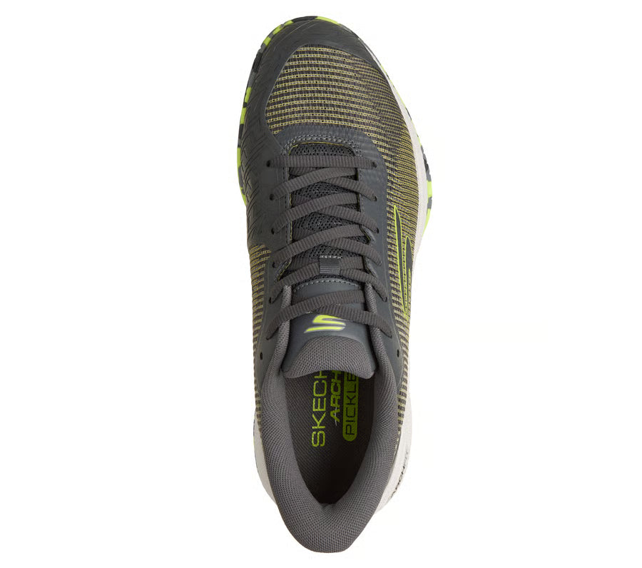 Tênis Skechers Viper Court Pro 2.0 Cinza e Amarelo Masculino - Cinza+Amarelo