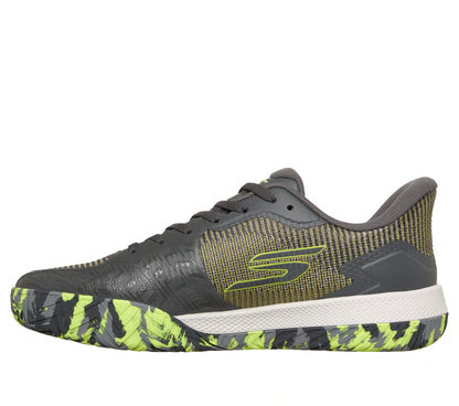 Tênis Skechers Viper Court Pro 2.0 Cinza e Amarelo Masculino - Cinza+Amarelo